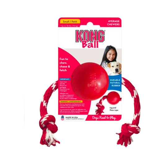 Kong Ball w/Rope for Dog