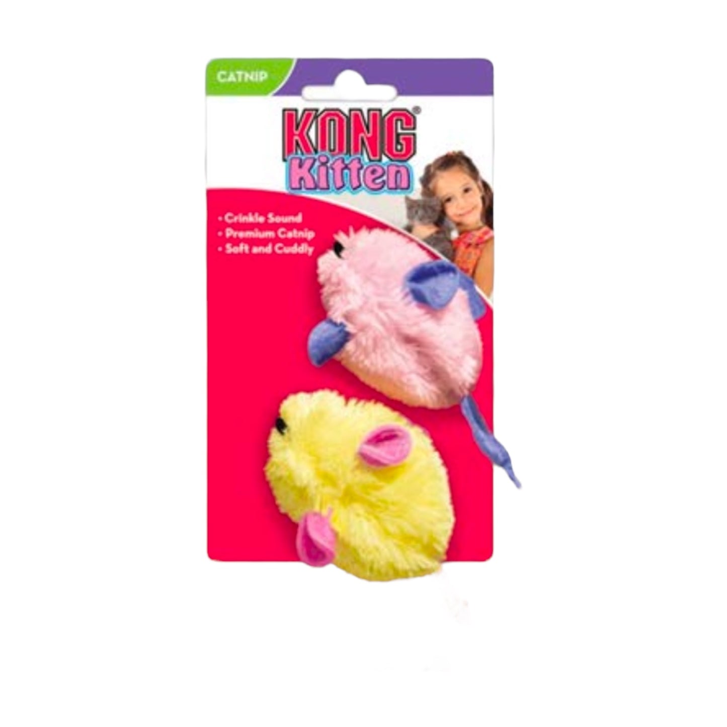 Kong Kitten Mice 2-pk assorted for Cat