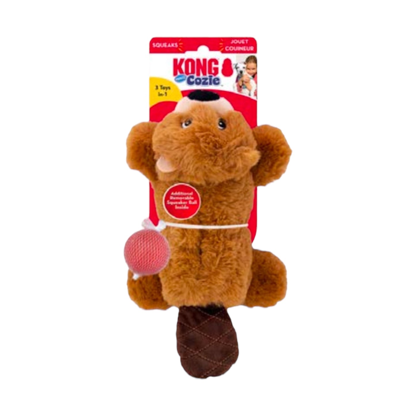 Kong Cozie Pocketz Beaver for Dog
