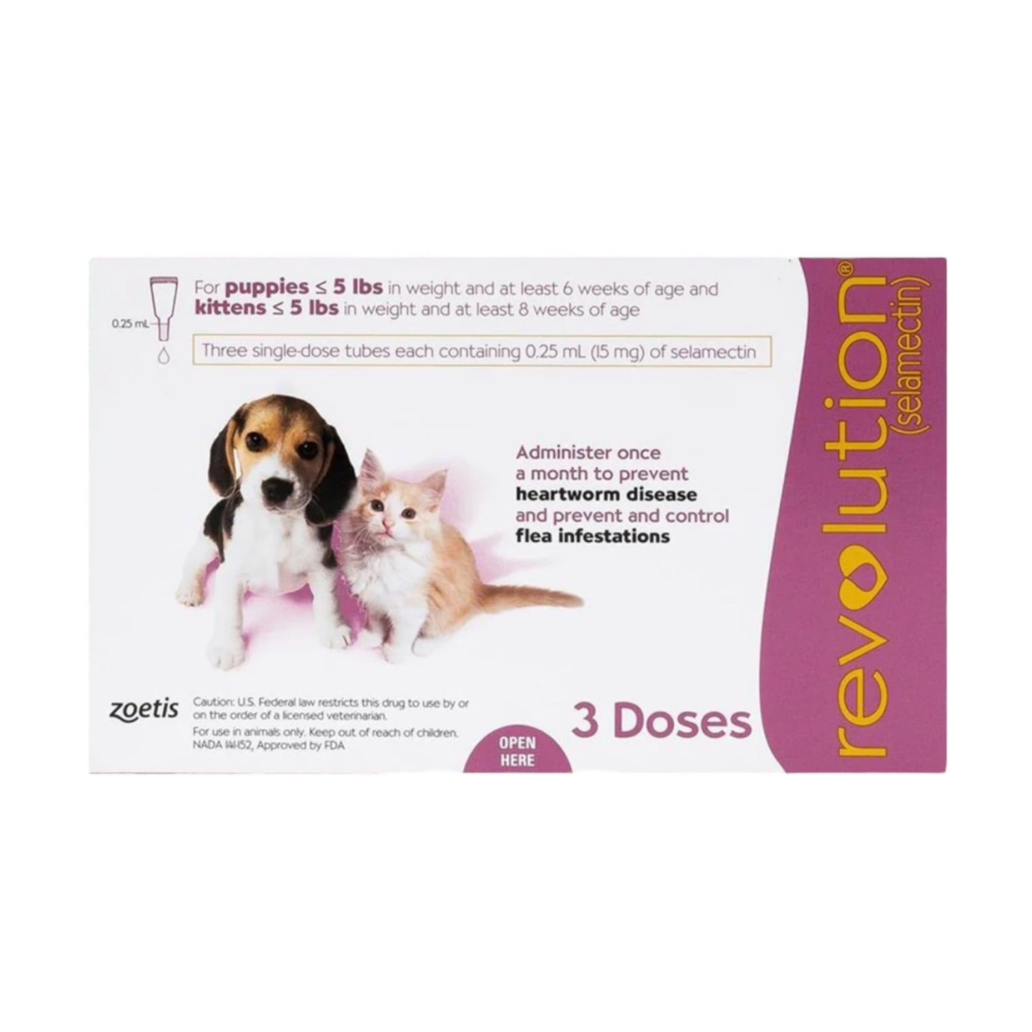 Revolution 15mg Puppies/Kittens (Mauve) for up to 2.5kg
